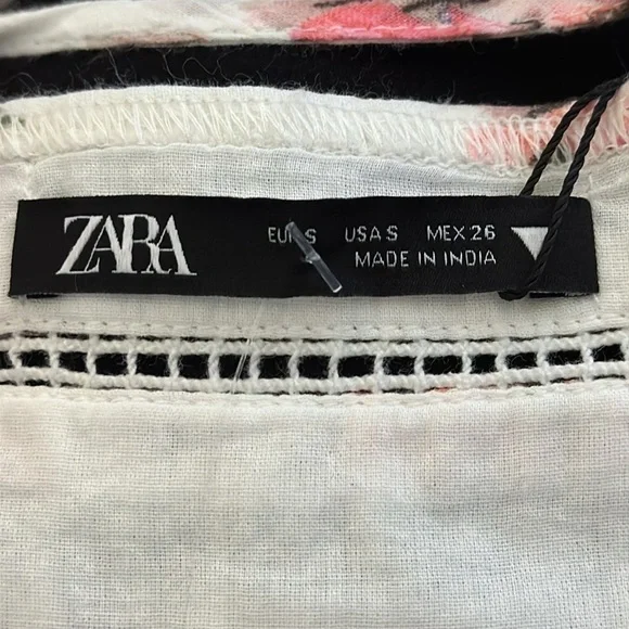 ZARA floral print HALTER CROP TOP NWT small and medium - Picture 16 of 16